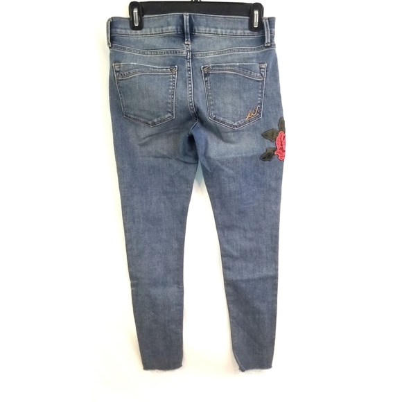 Express Size 4R Ankle Legging Jean's Mid Rise Floral Design Very cute, like new! - Picture 2 of 6